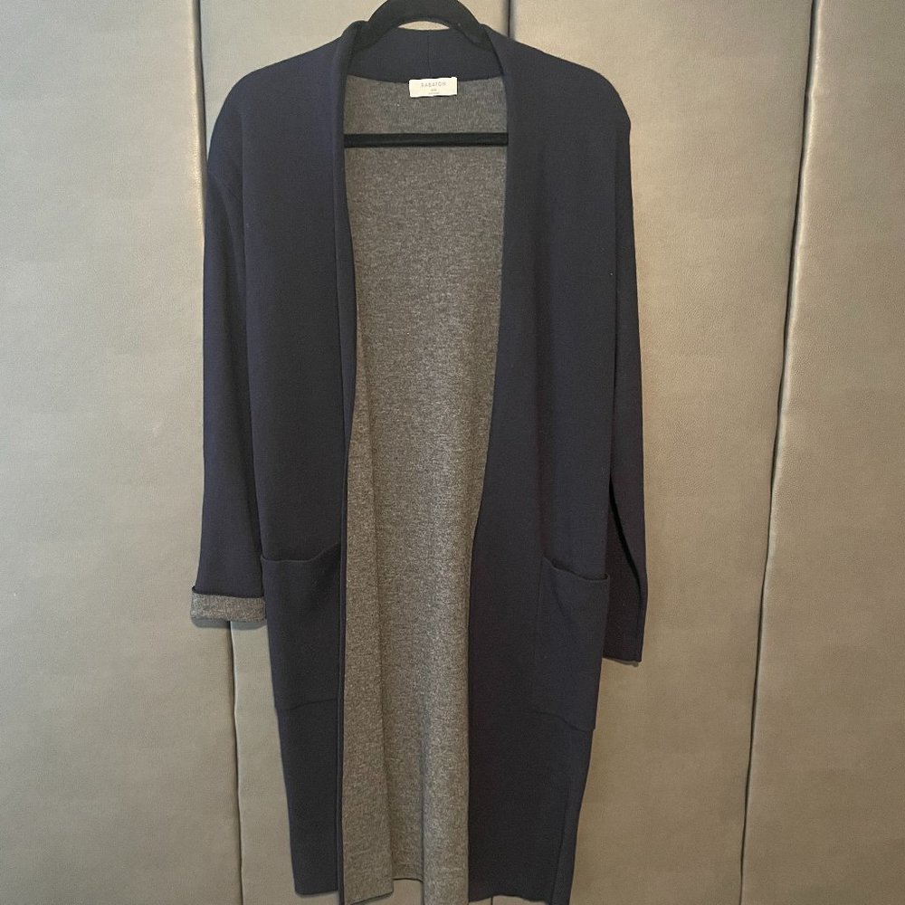 Babaton Lance Cardigan Double-faced, wool-blend cardigan - Navy